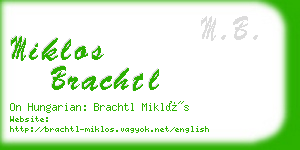 miklos brachtl business card